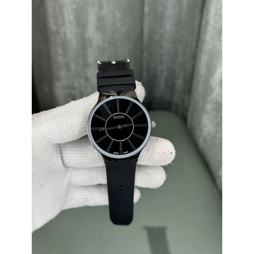 Rad o Silver Black Premium Quartz Watch