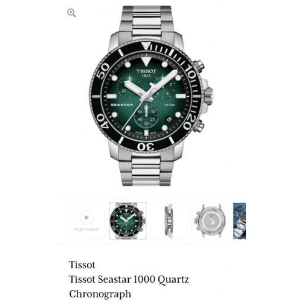 Tisot Seastar Chronograph 1000 Green Authentic Store Quality