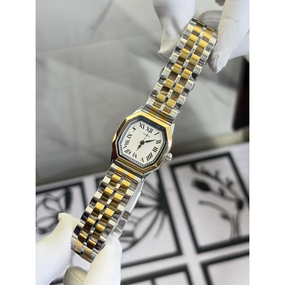 FOSIL HARLOW LADY ANALOG HEAVY 3 HANDS OG LOCK 1114