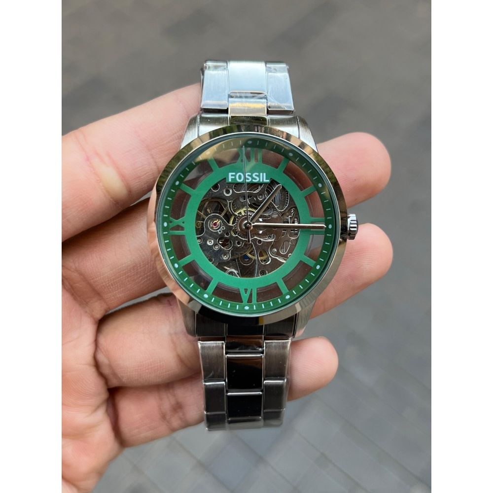 Fossi l Townsman Chain Silver Green