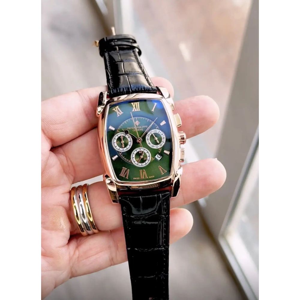 Patek Phillipe Black Rose Gold Green