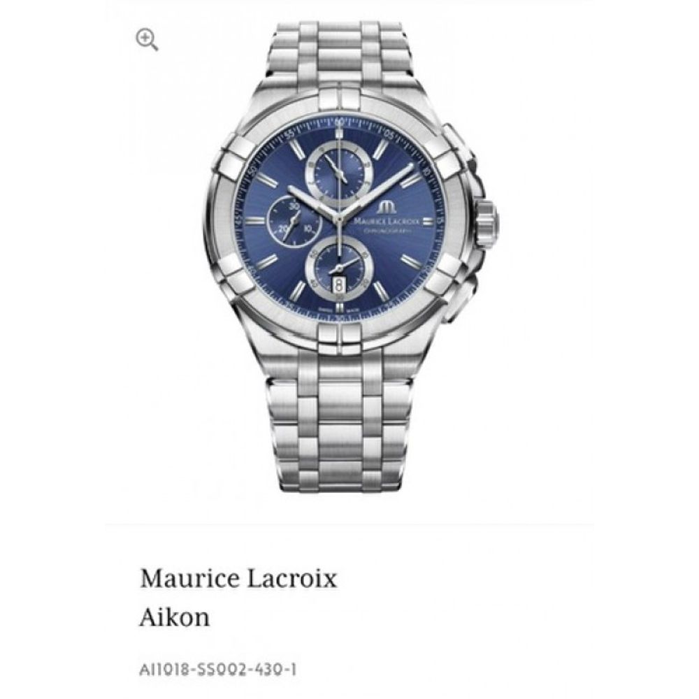 Maurice Lacroix Aikon Chronograph Silver Blue Metal AUTHENTIC Store Quality