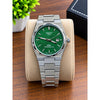 TISOT PRX QUARTZ GREEN TEXTURE DIAL AT358