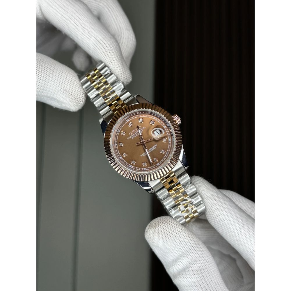Seik o Datejust Dual Brown Premium Watch