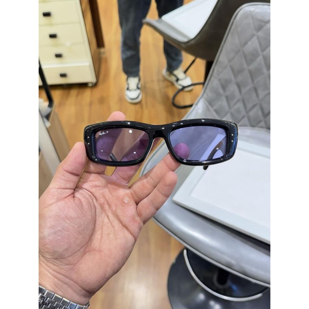 Rayba 4944 puffer square black violet