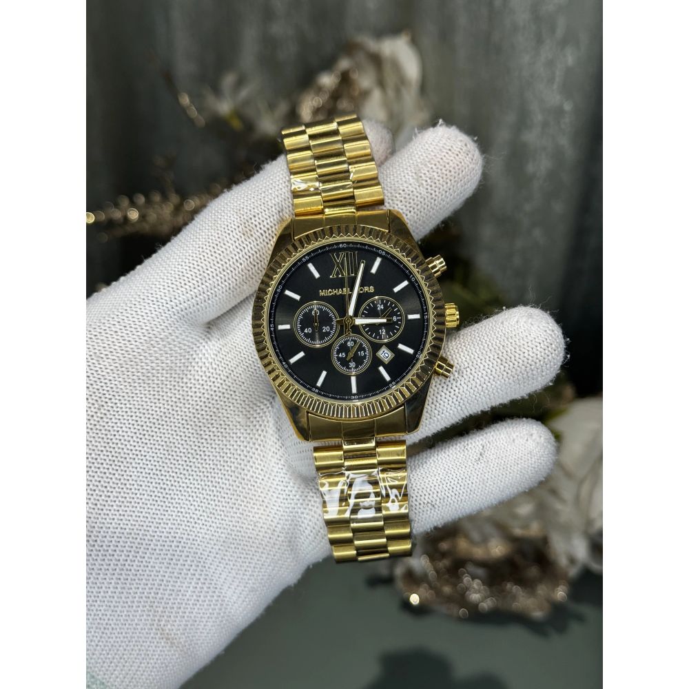 Michael Kor s Lexington Gold Black Premium Chrono