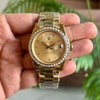 Rollex Day Date All Gold Diamond Bezel