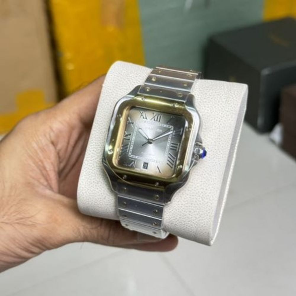 Cartiar Santos Two Tone Steel Ash Dial