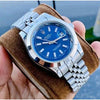 rollex_date just silver blue