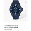 Tisot Seastar 2000 Professional 44mm Blue Black Authentic Store Quality