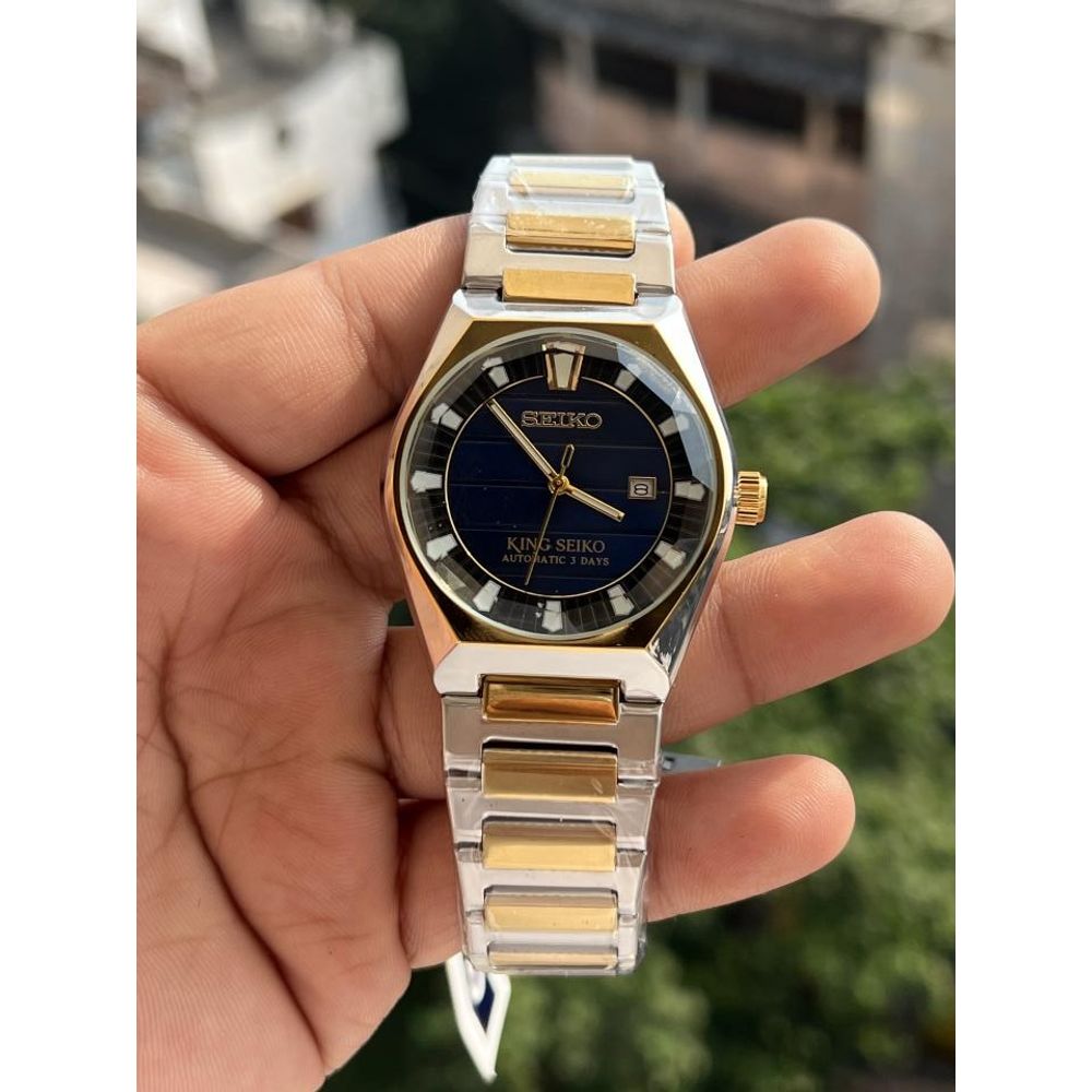 SEIKO KING BLUE DIAL SWIFT MOVEMENT BACK OPEN PREMIUM QUALITY