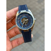 Omeg a Sea Master Aqua Terra World Timer Automatic Blue Silicone