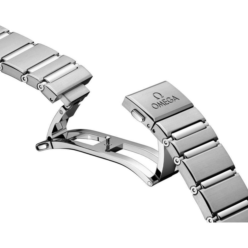 Omegha Constellation 41 mm Meteorite Watch silver white design
