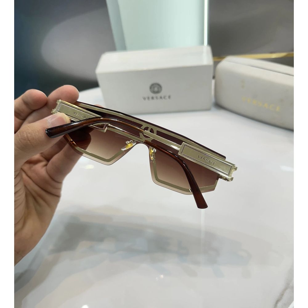 Versac e Gold Brown Metal Premium Shades 9995