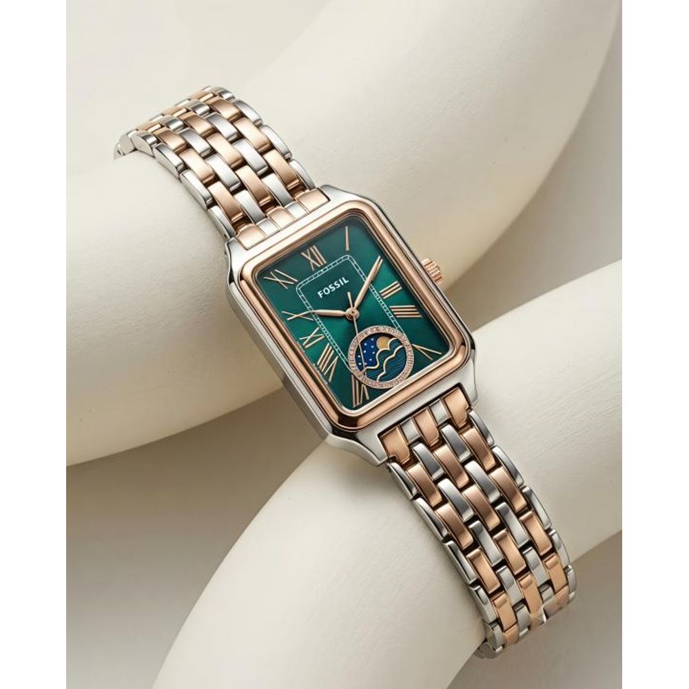 Fossii_l Raquel Sun Moon 2Ton Rose-Gold Green