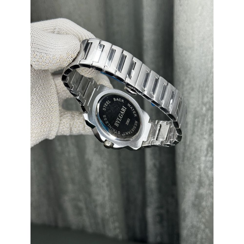 Bvlgari Octo Roma Silver Blue Premium Watch