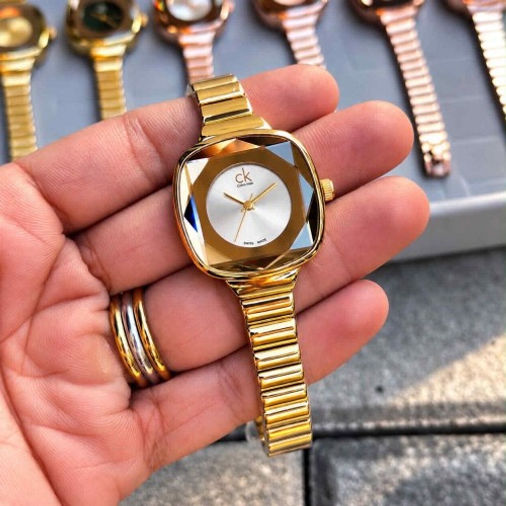 CALVIN KLINE_LADIES_GOLD-WHITE
