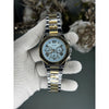 Gues s Equity Dual Tone Tiffany Blue Premium Chronograph Watch