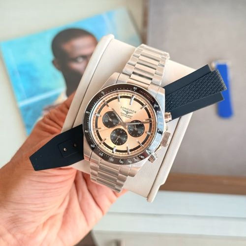 Longinez Conquest Chronograph Automatic With Extra Silicone Strap