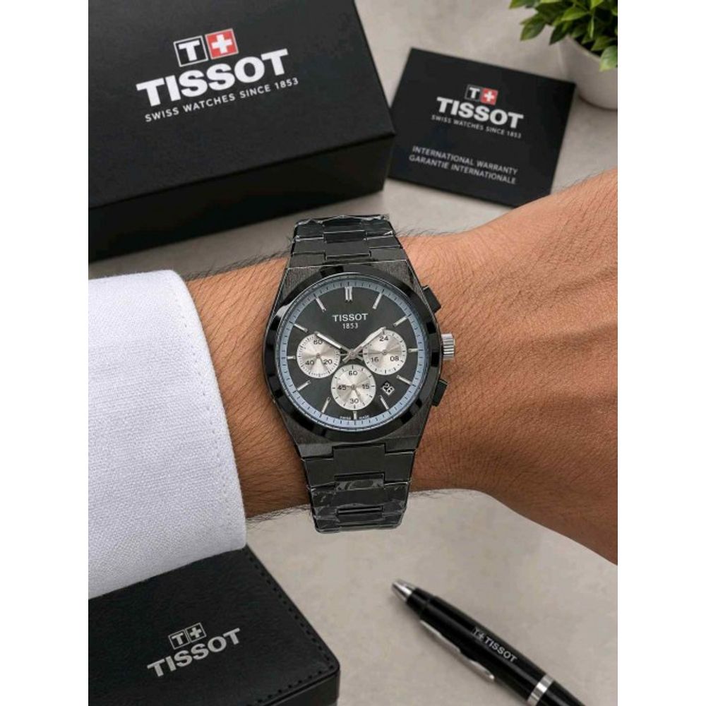 Tisot_ PRX Chronograph All Black dial F411