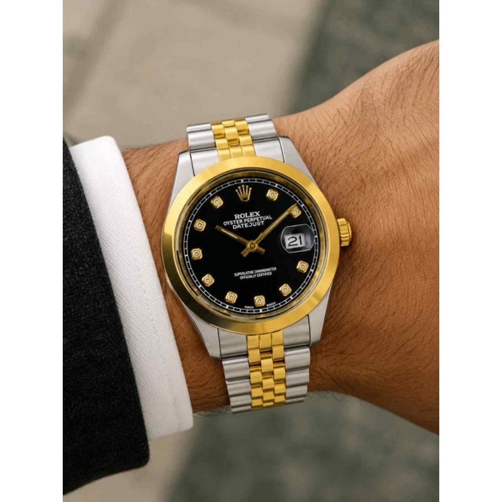 Datejust 41 Tow tone diamond black dial F48