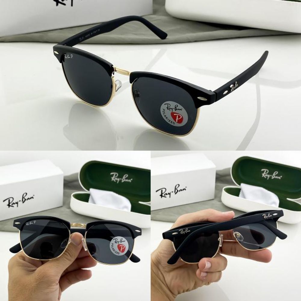 RAYBA GOLD BLACK CLUB MASTER 3016p
