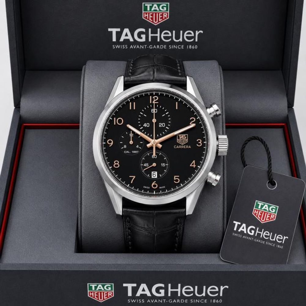 TAG Heueer Carrera Calibre 1887 Automatic Chronograph black and black