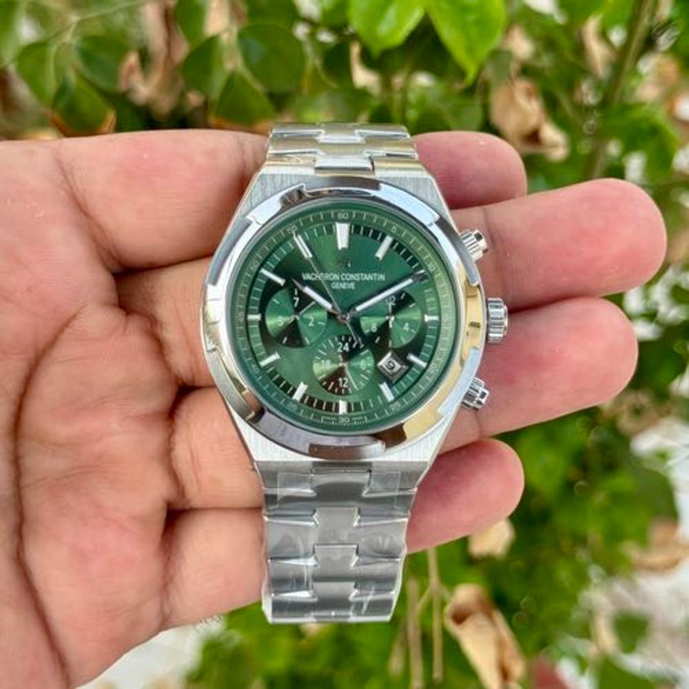 Vacheron Constentin Chronograph Silver Green Automatic