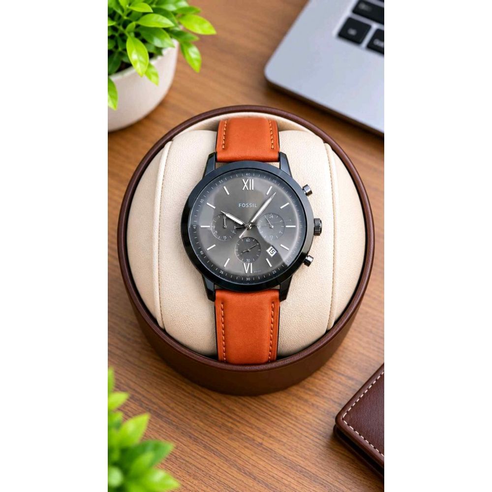 Fosil Neutra Chrono Orange Black Dial AT403