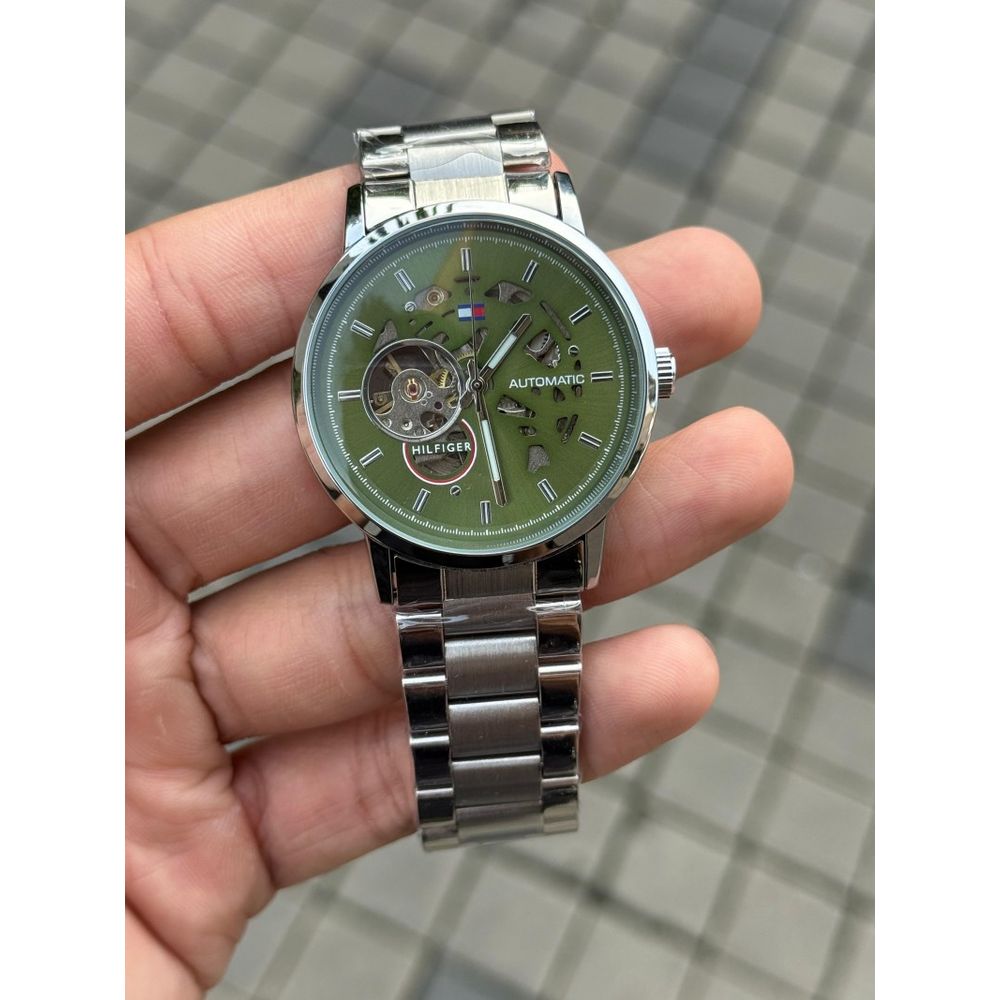 Tommy Hilfige r Automatic Silver Green