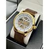 Tommy Hilfigar Automatic Leather Brown Gold White AT143