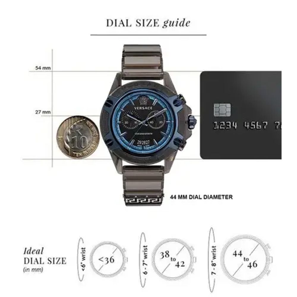 Versace VEZ700622 Icon Active Chronograph Unisex Watch Authentic Store Quality