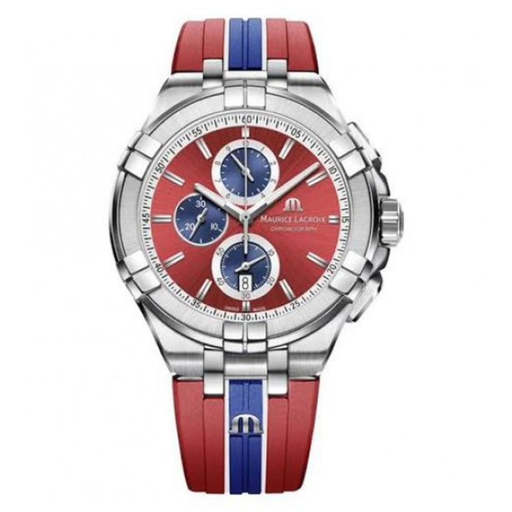 Maurice Lacroix Aikon Chronograph Red AUTHENTIC Store Quality