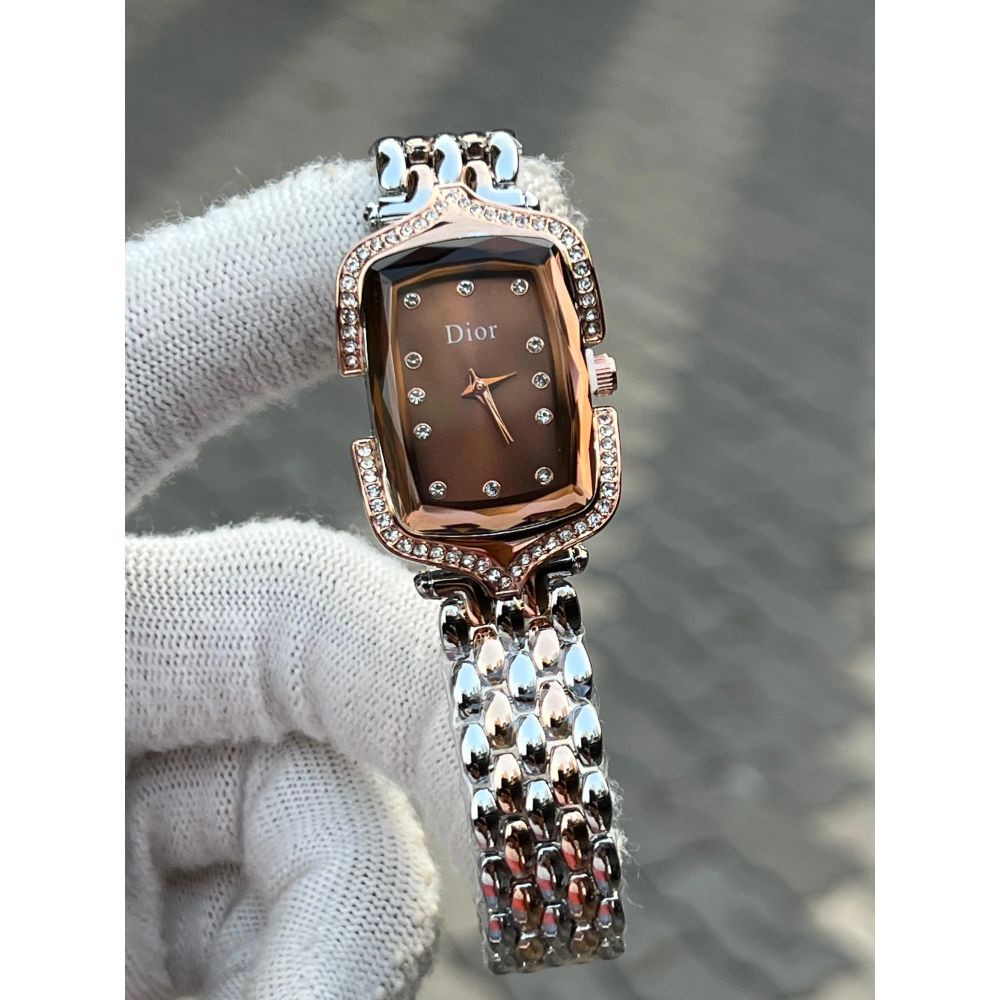 Dior Rose Brown Two Tone Chain
