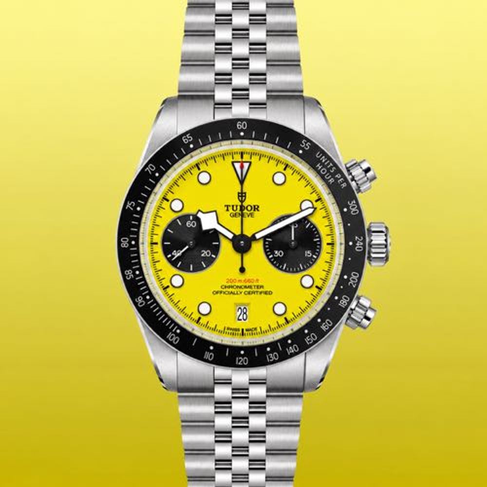 Tudor Black Bay Chronograph Yellow Dial Jubilee Strap