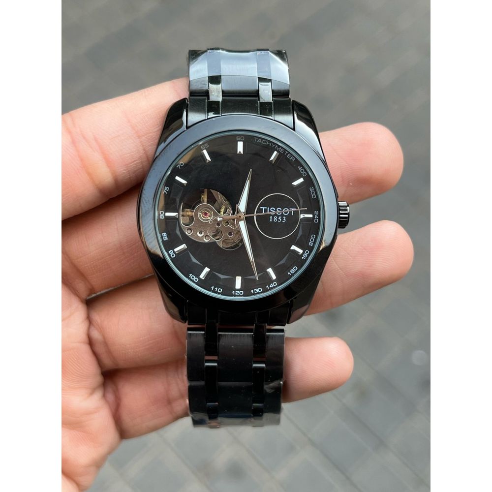 Tisso t 1853 Automatic Open Heart Black
