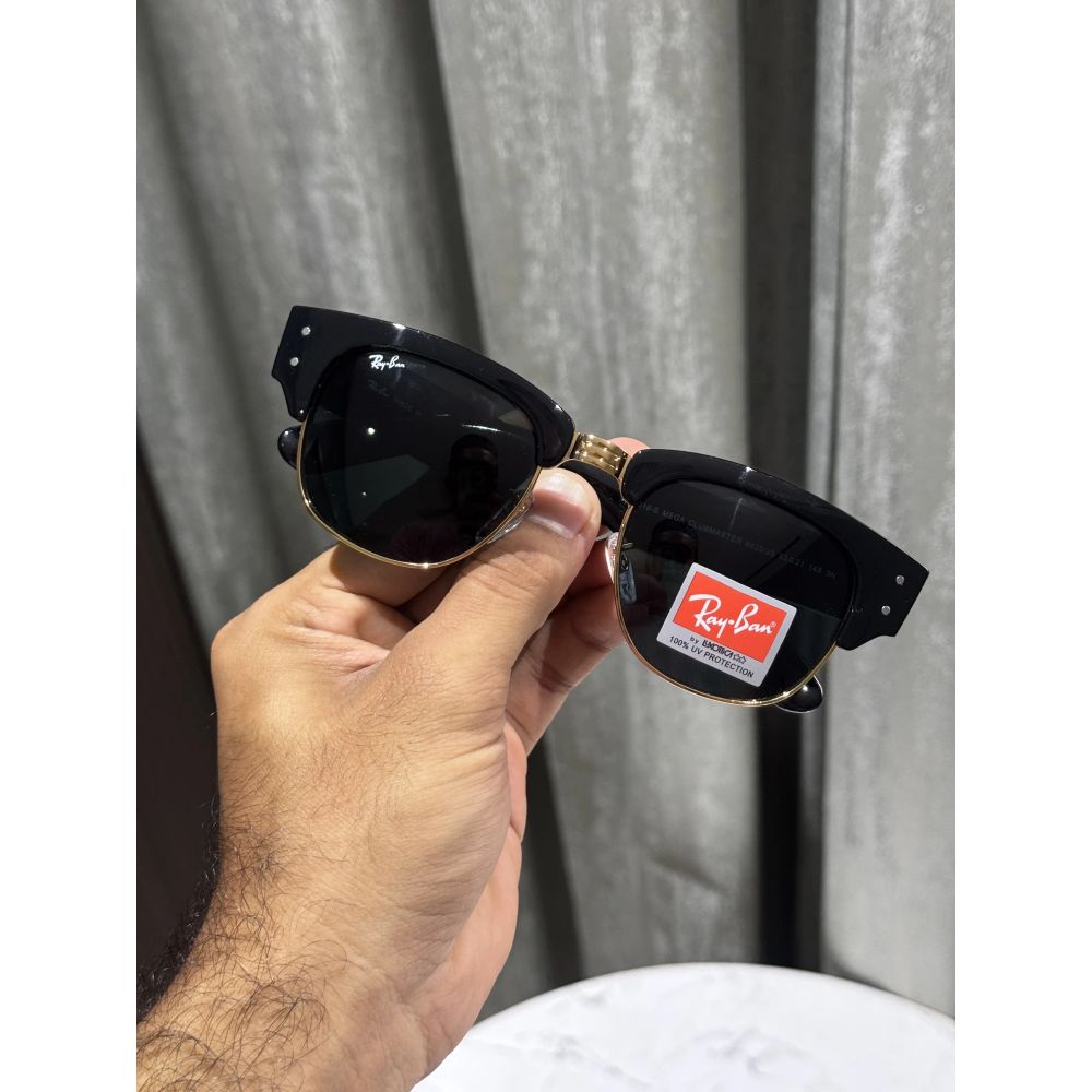 RayBan Clubmaster Gold Black Premium Shades
