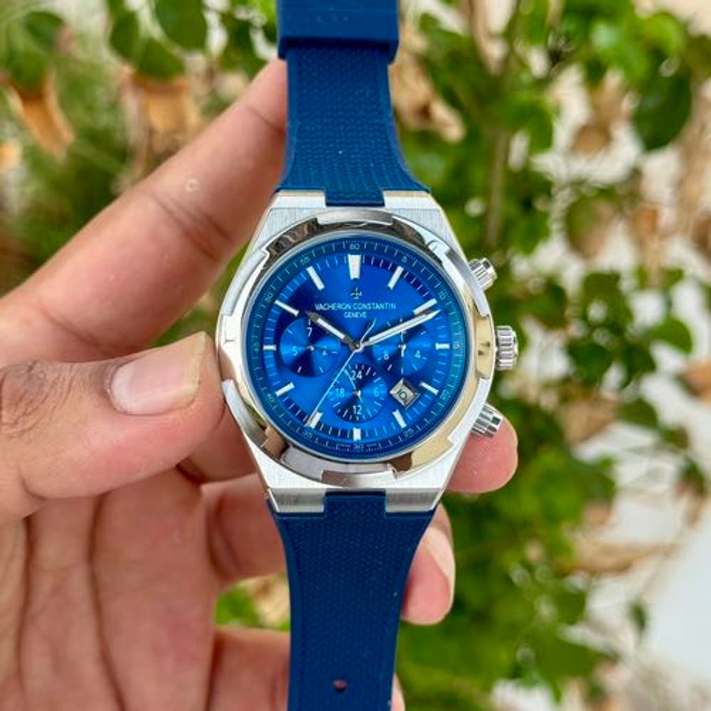 Vacheron Constentin Chronograph Blue Silver Automatic