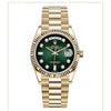 Rollex Day Date Gold Green Diamond Figure