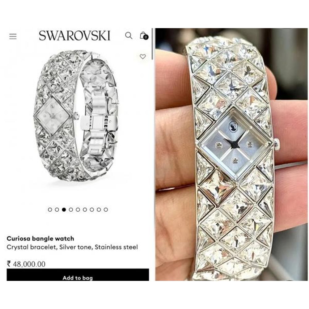 Swarosvk CURIOSA CRYSTAL BRACELET WATCH SILVER WHITE 589