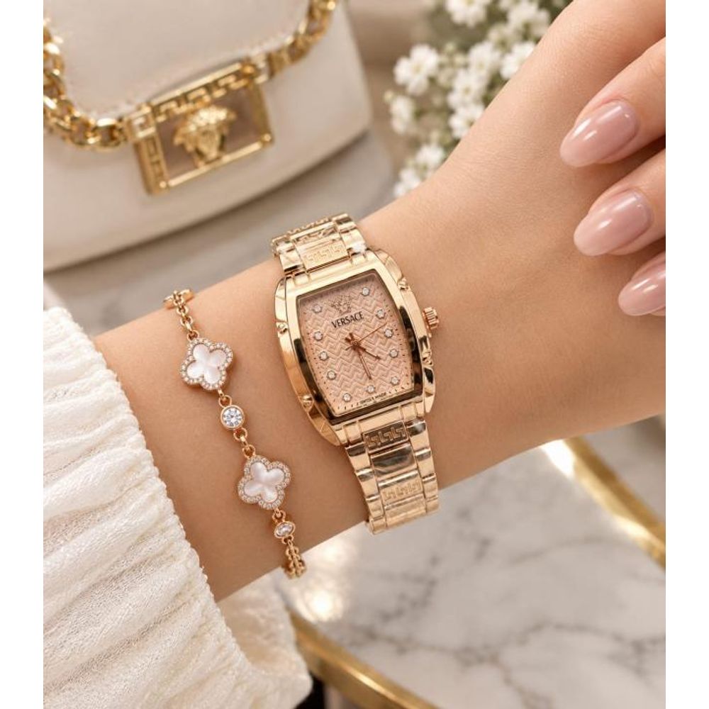 Versace Women Dominus VE8K00424 Square Rosegold