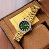 Micheal KorsLennox MK7395 Japan Quality Green Dial Gold Tone