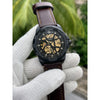FOSSSIL  BRONSON AUTOMATIC BROWN LEATHER AT319