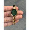 Calvin Klei n Oval Twisted Bezel Women Gold Green