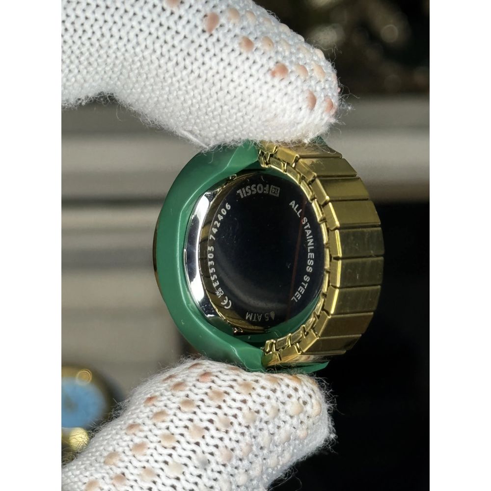 Fossi l Gold Green Ring Premium Ladies Watch