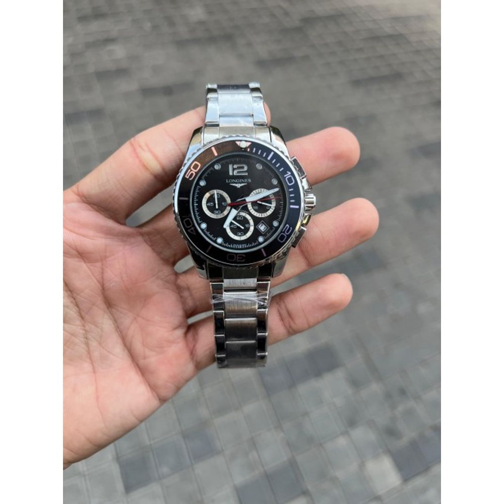 Longine s Hydro Chronograph Silver Black