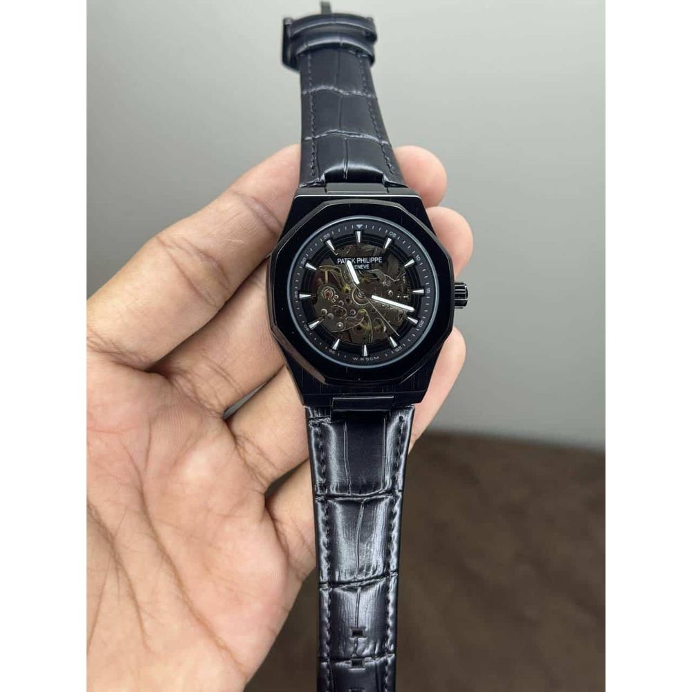 Patek Philippe Skeleton All Black Automatic Watch