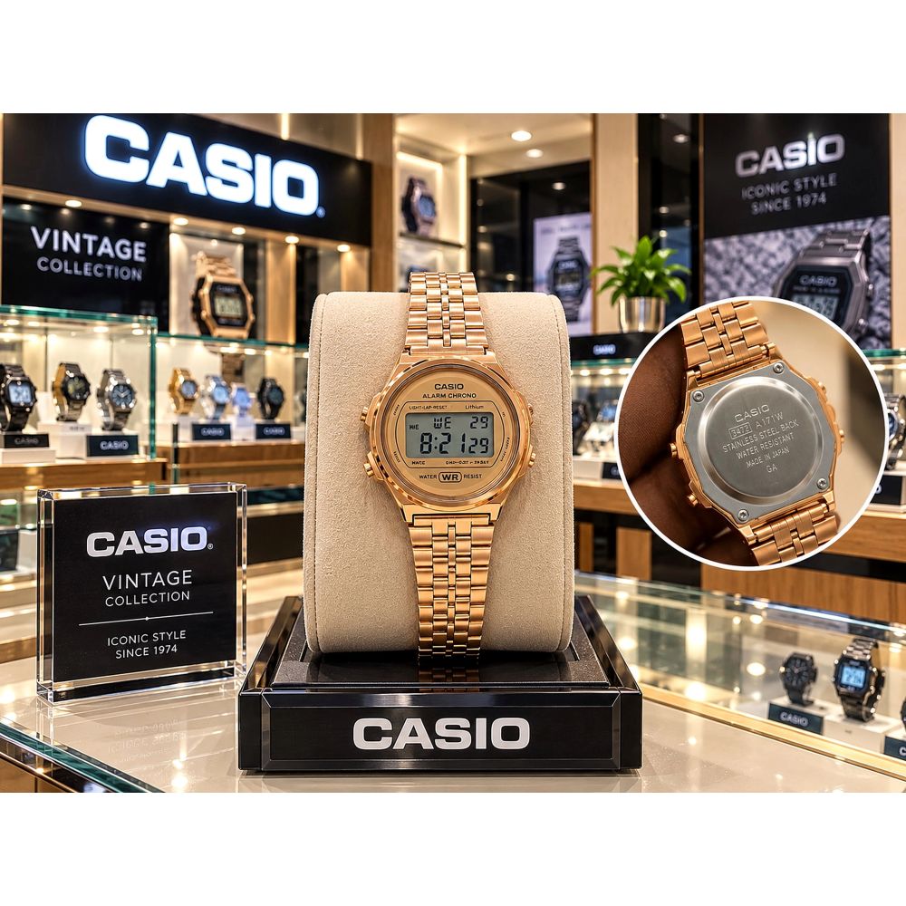 Casio Vintage Digital A171WEG 9A Rose Gold