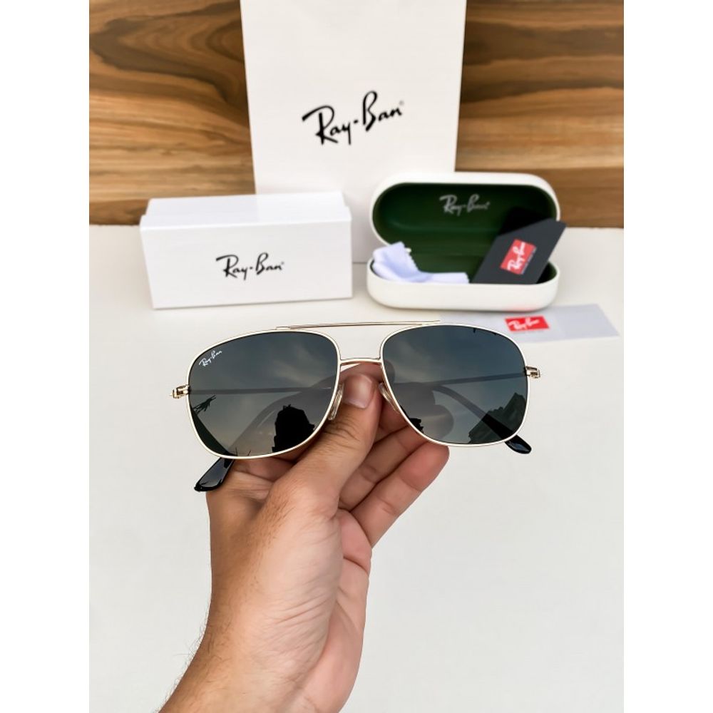 REY BAN GOLD BLACK MARSHAL 77