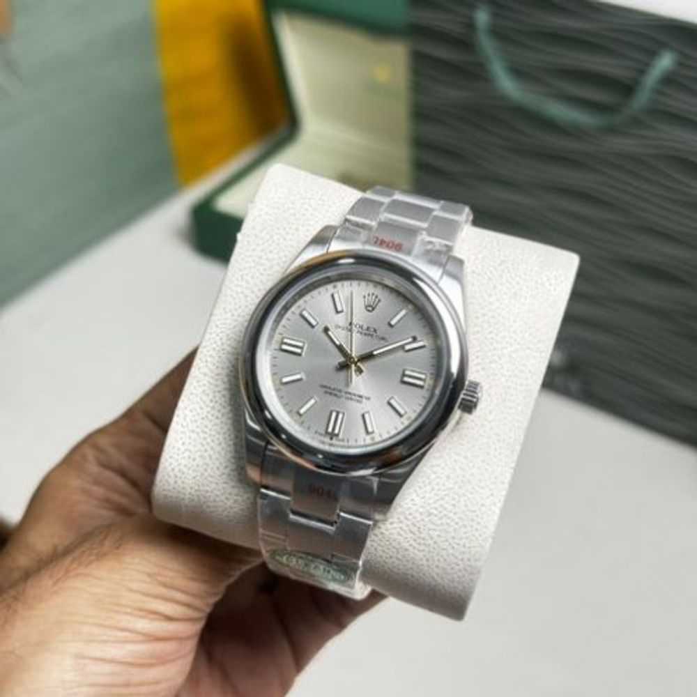 Rollex Oyster Perpetual 41MM Silver Dial
